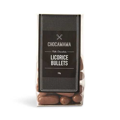 Chocamama Milk Chocolate Licorice Bullets