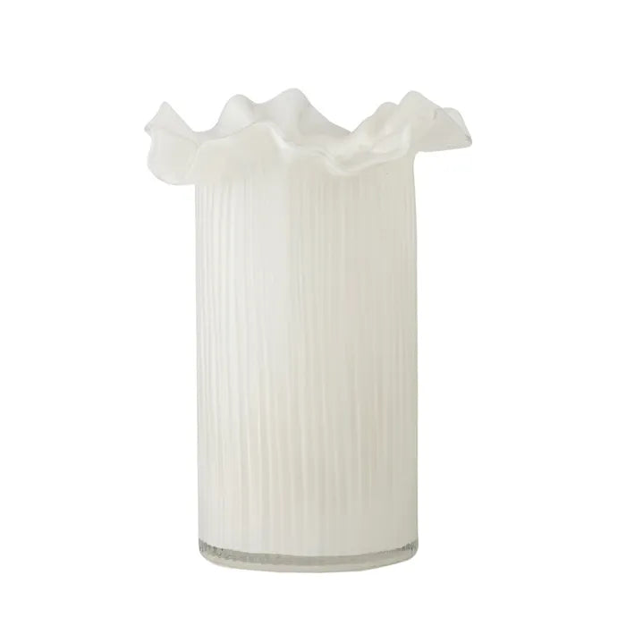Xanthe Glass Vase Ivory