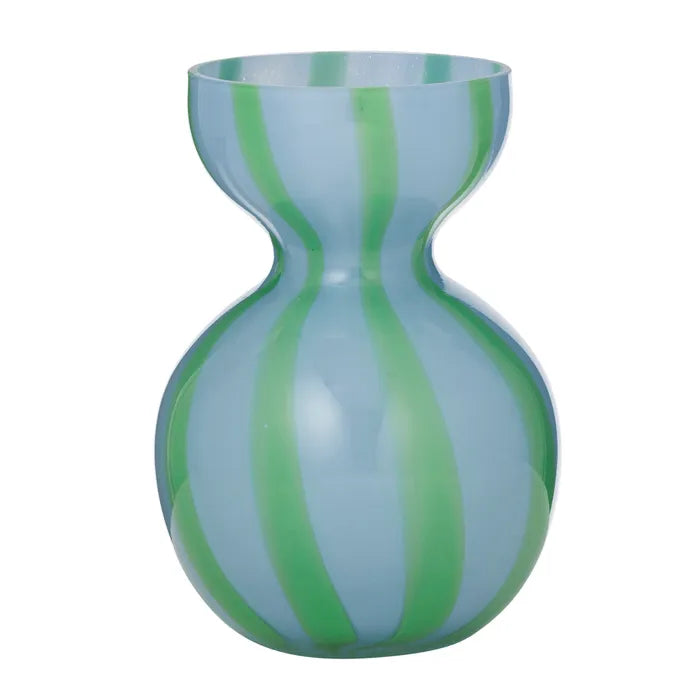 Bobbi Glass Vase Sky/ Emerald