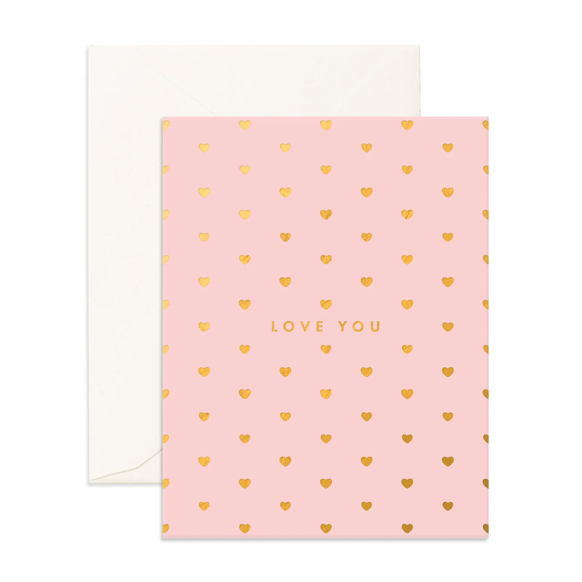 Love You Tiny Hearts Blush Greeting Card