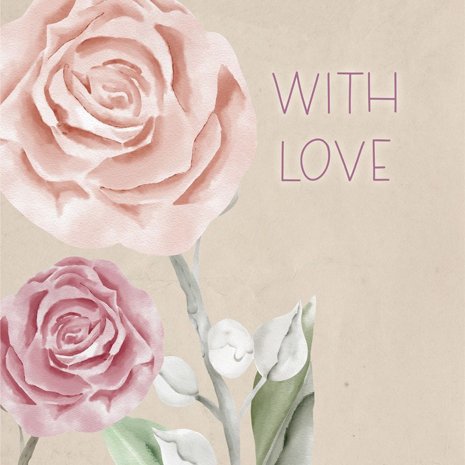'With Love' Greeting Card