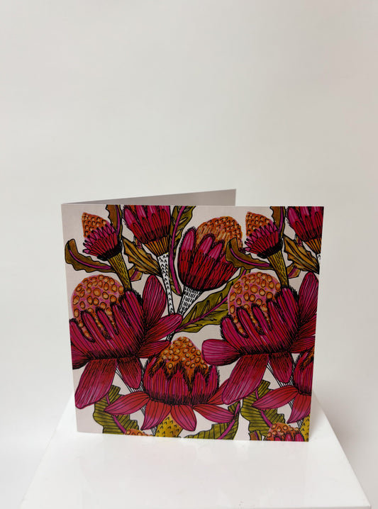 Large Greeting Card - Native Flowers