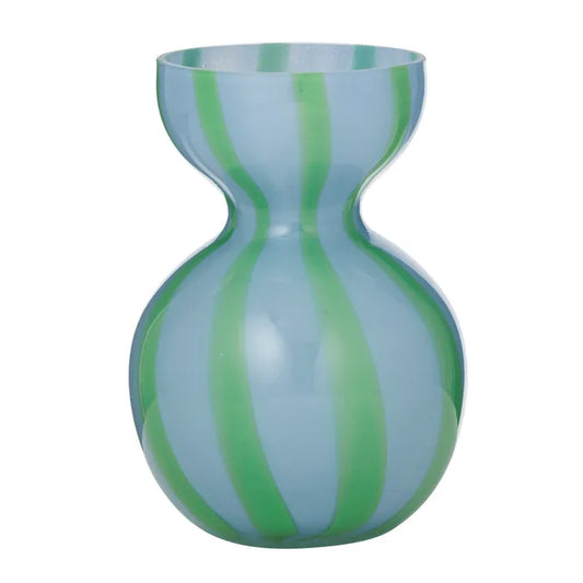 Bobbi Glass Vase Sky/ Emerald